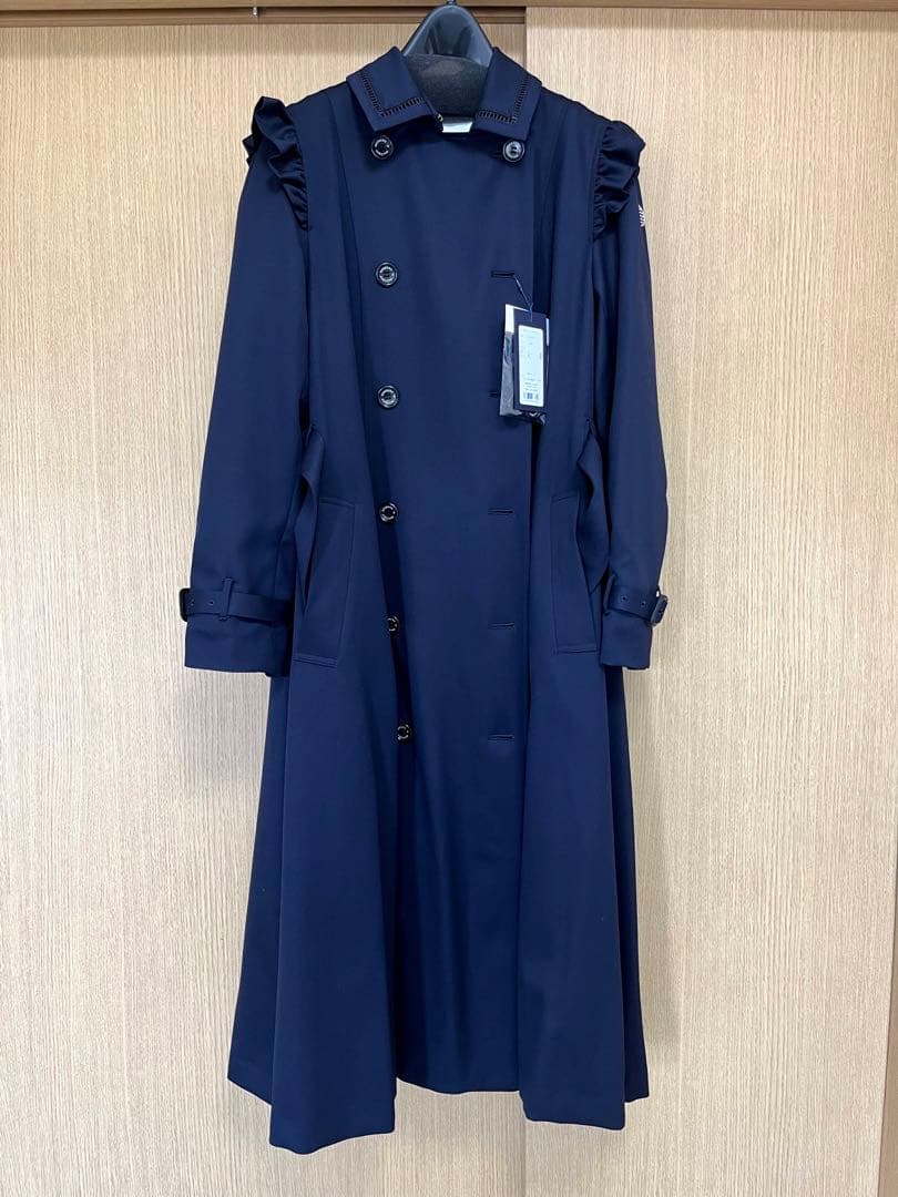 新品未使用】ボーダーズアットバルコニー ショルダーフリルトレンチ