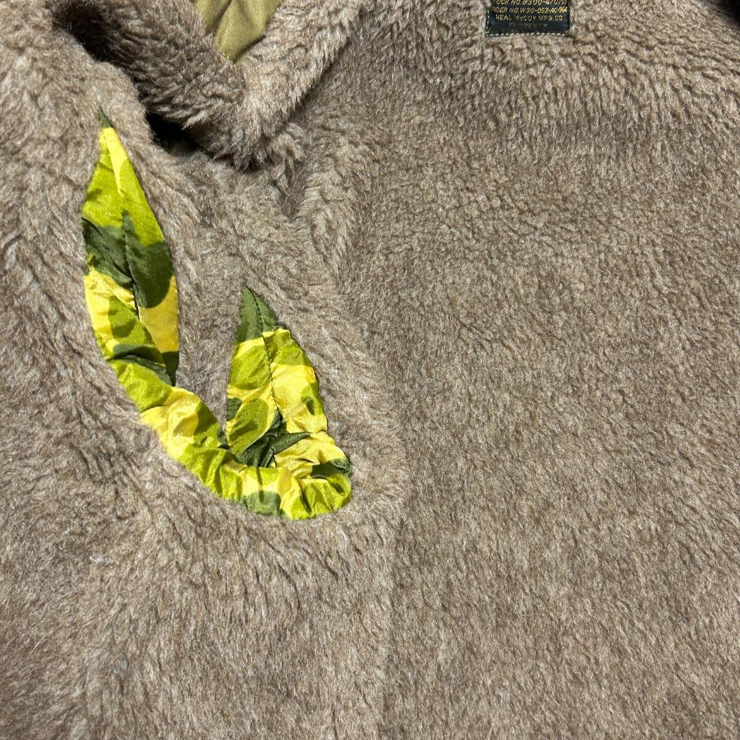 美品 リアルマッコイズ B-10 フライトジャケット ムートン襟 アルパカ