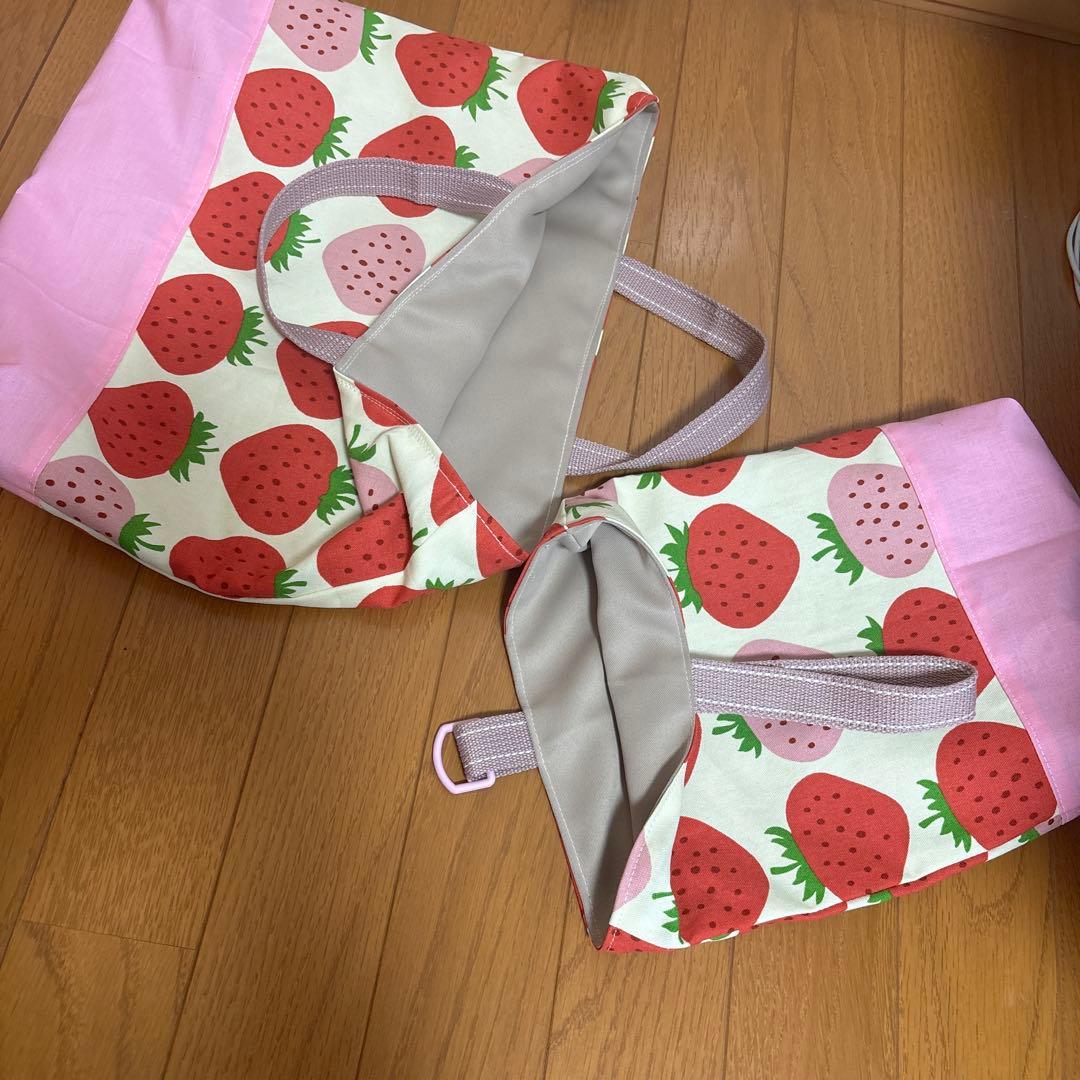 いちご柄 4点セット 入園 入学 保育園 小学 女の子 - メルカリ