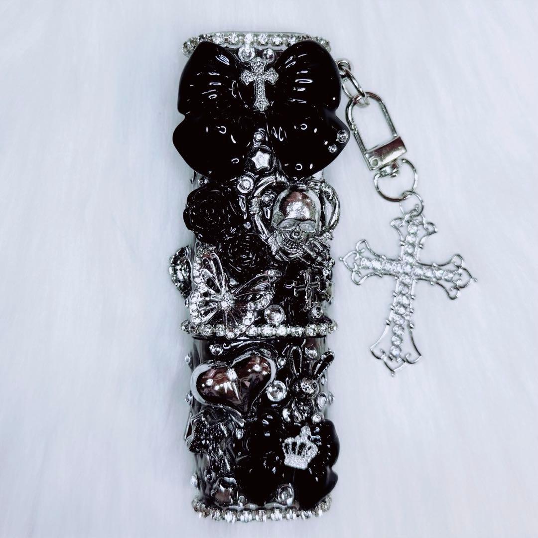 iQOSイルマワンケース デコケース 黒 地雷系 ゴスロリ パンク ギャル