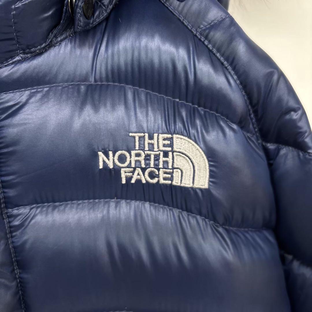 ノースフェイス 600FIL セミロング フードダウン ネイビー レディースM