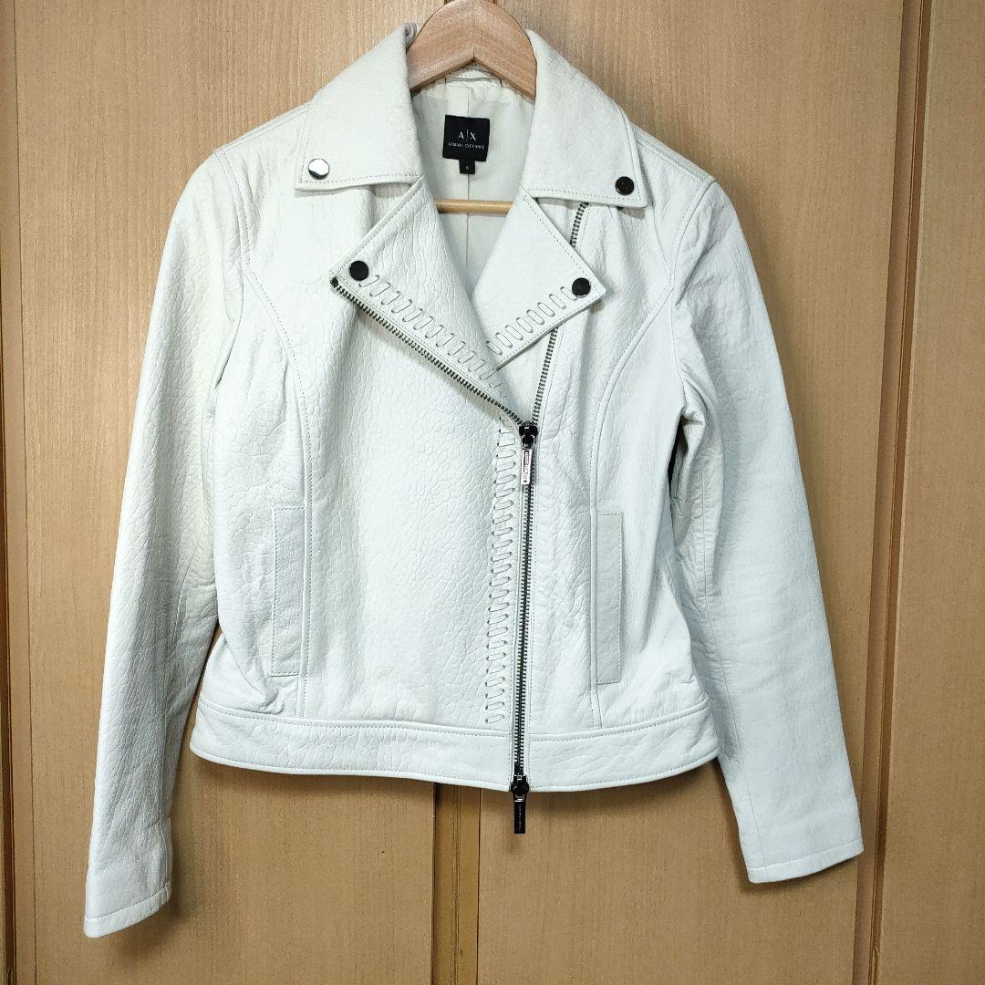 極美品✨アルマーニエクスチェンジ ライダース ジャケット 羊革