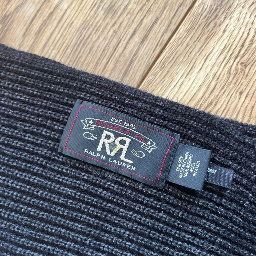 タイムセール ダブルアールエルRalph Lauren リブ編みマフラー