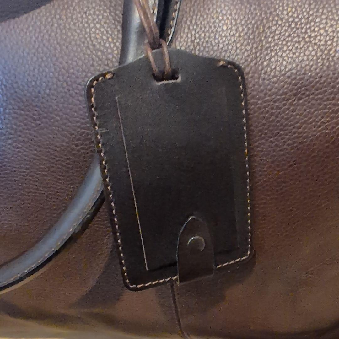 美品】BALLY バリー ダークブラウン ボストンバッグ 2WAY シボ革