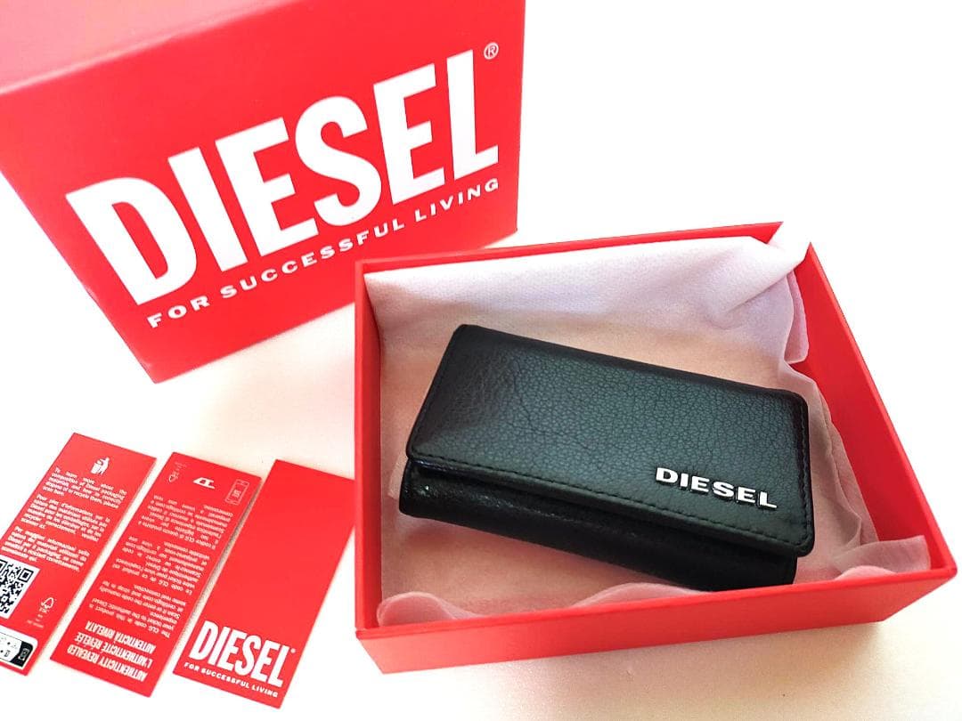 《未使用》DIESEL レザーキーケース ブラック
