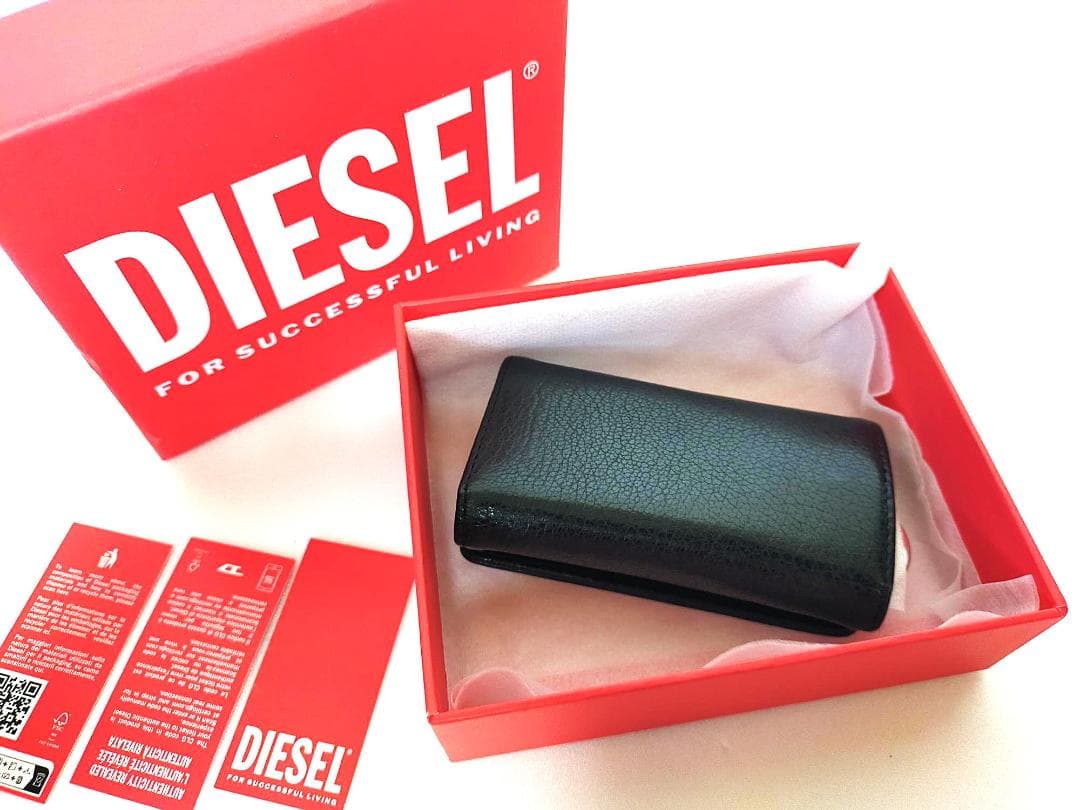 《未使用》DIESEL レザーキーケース ブラック