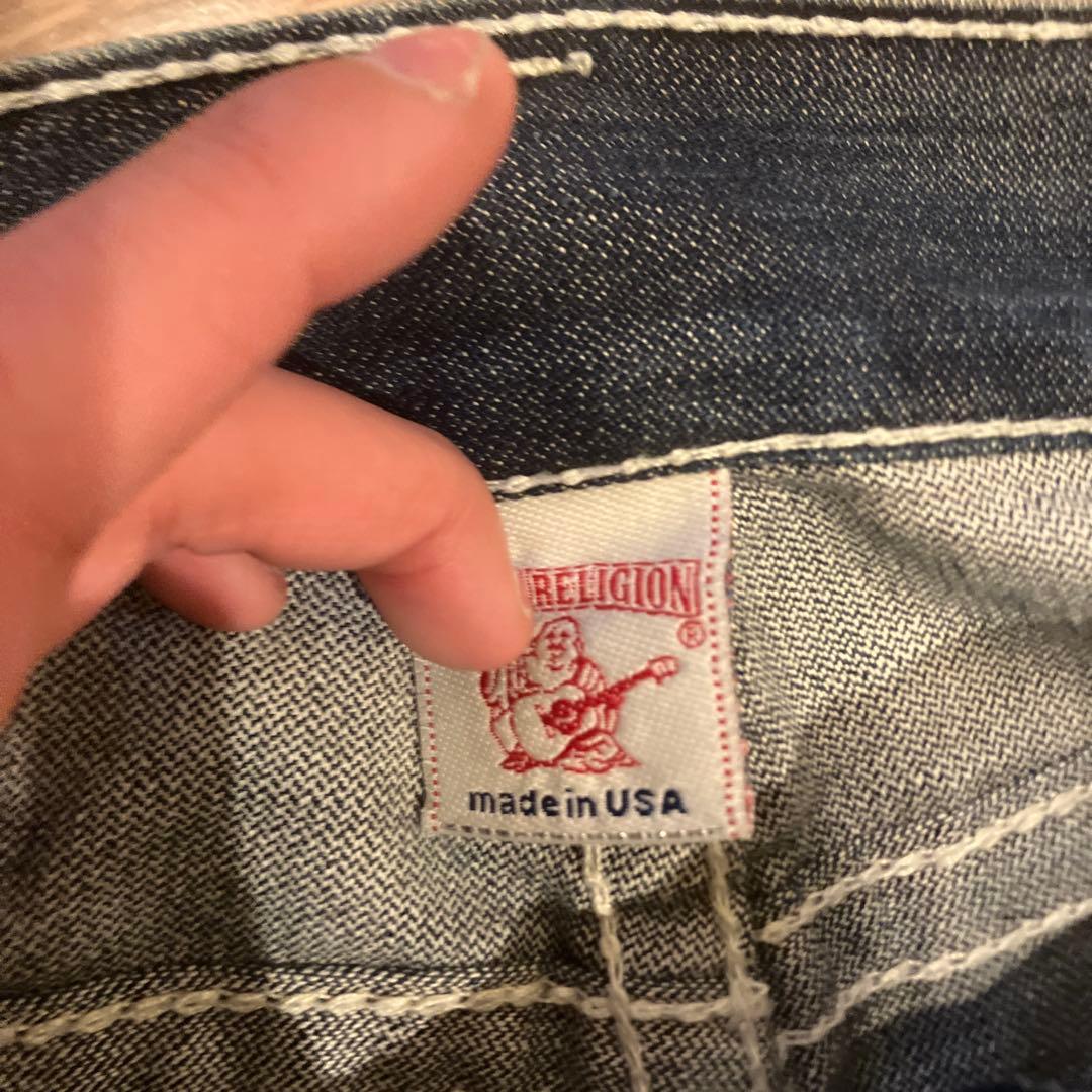 True Religion フレアデニム io着用 28 極太 白ステッチ - メルカリ
