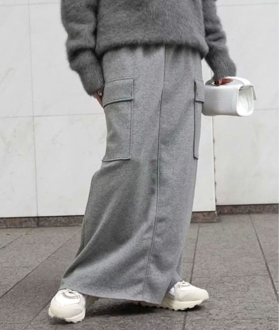 美品☆AP STUDIO ウォームスウェットカーゴスカート - メルカリ