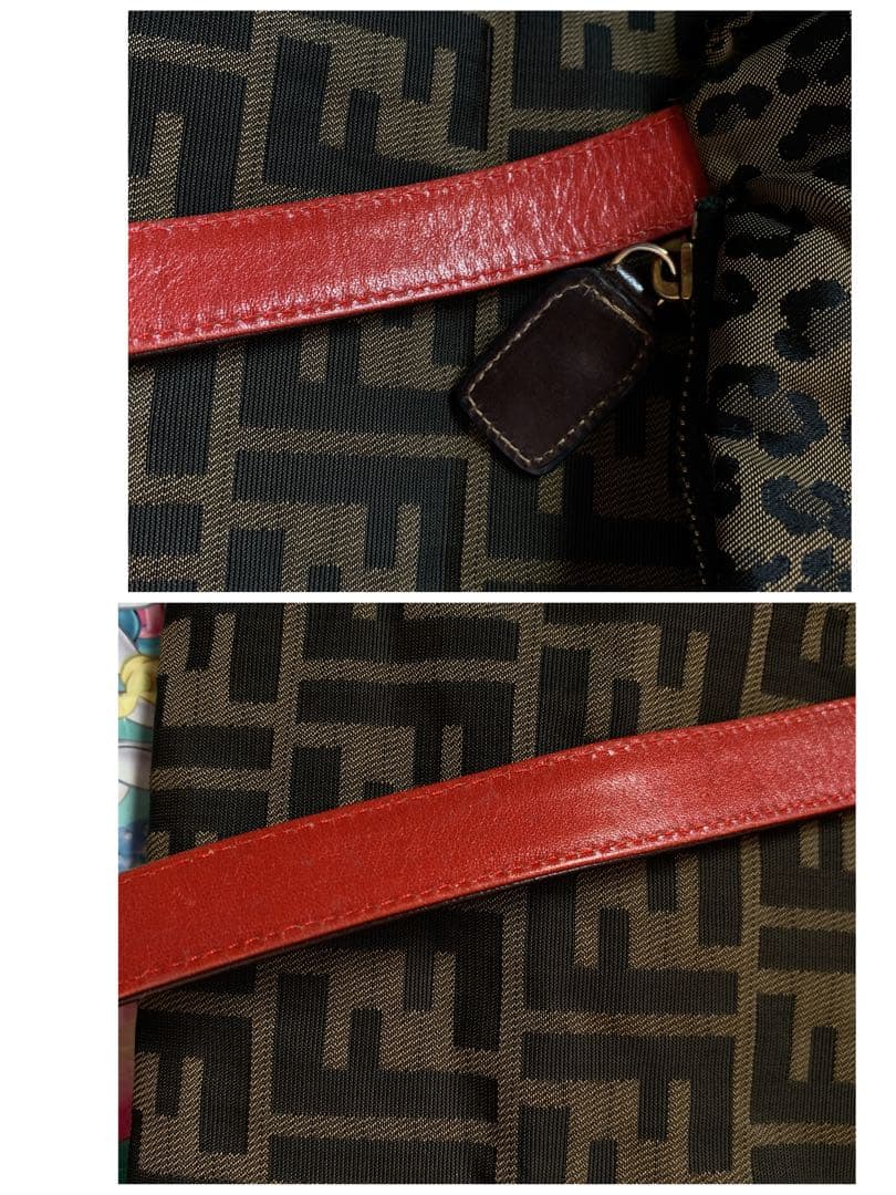 USED③フェンディFENDI☆ズッカ柄☆リバーシブルトートバッグ