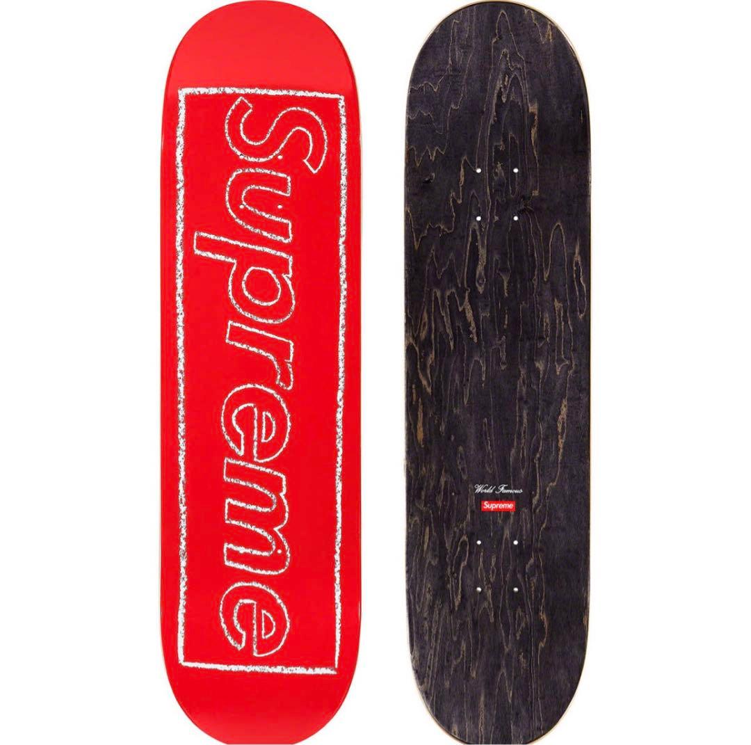 スケートボード Supreme KAWS Chalk Logo Skateboard Red Supreme KAWS Chalk Logo Skateboard シュプリーム カウズ チョーク