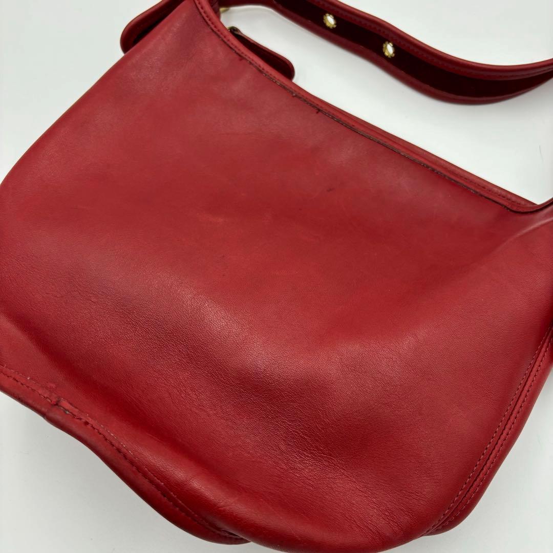 専用COACHオールドコーチ バケツ型ショルダーバッグ レッド 9085