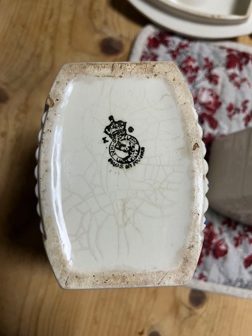 最終値下フランスアンティーク リュネヴィル キャニスター5点セット