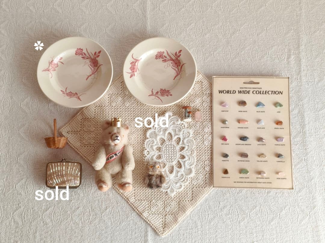 snowmkuさま】vintage plate ❀ 矢車菊の 小さめ プレート