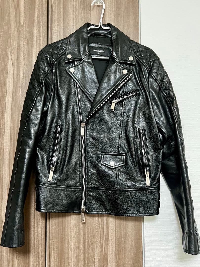 ア*グ様 DSQUARED2 ディースクエアード ライダースジャケット 46サイ