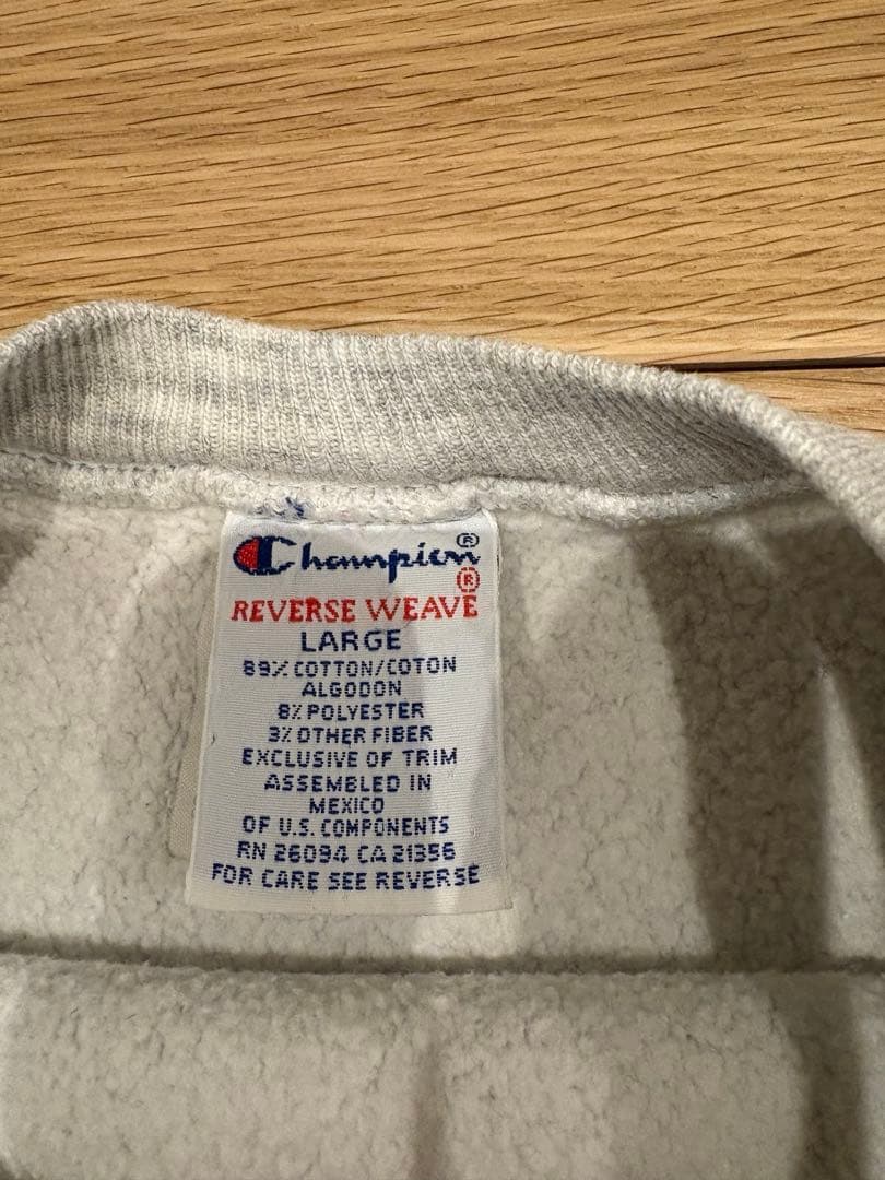 美品！激レア チャンピオンリバースウィーブ グレー 染み込み5段