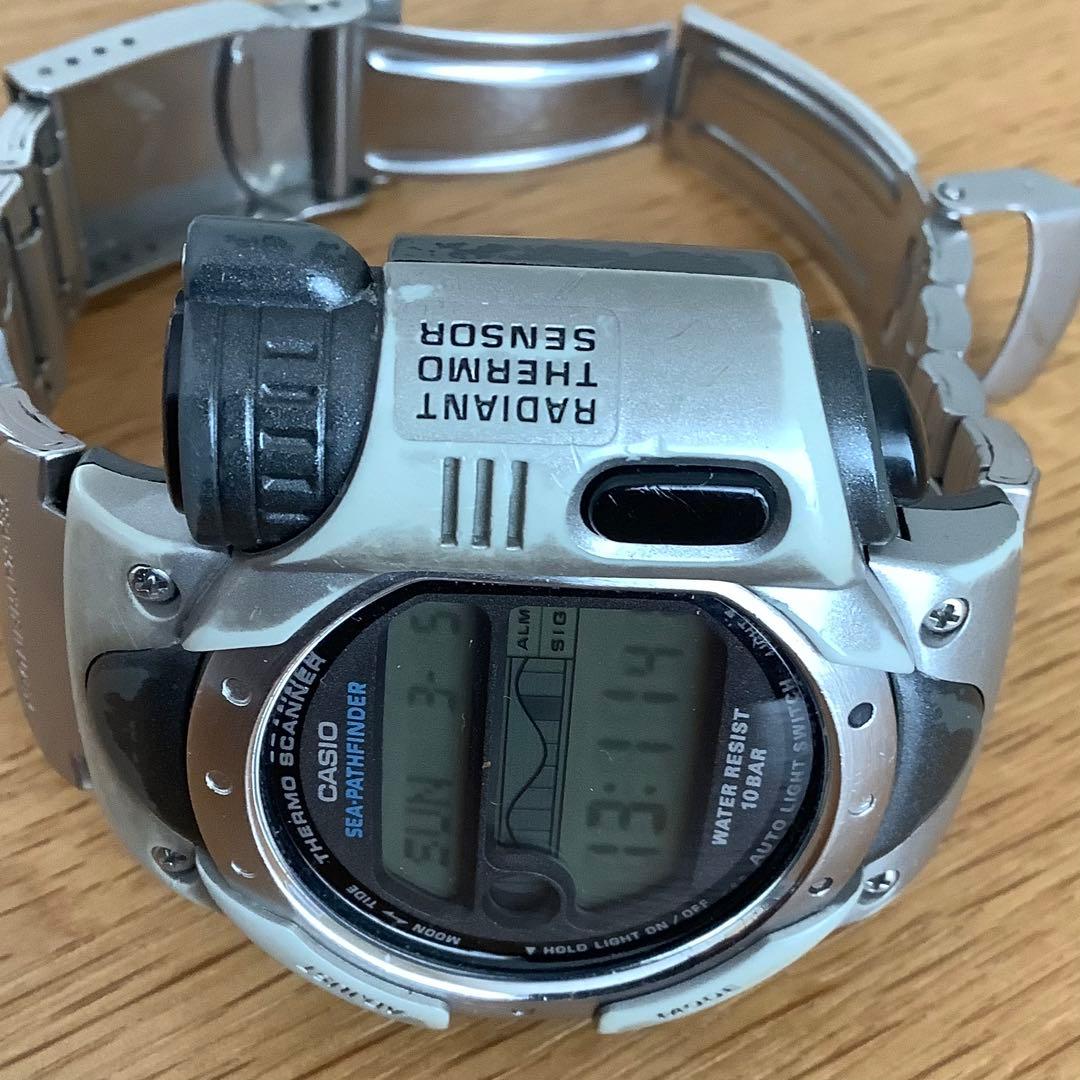 希少】金属ベルト CASIOシーパスファインダー SPF10 温度測定付き