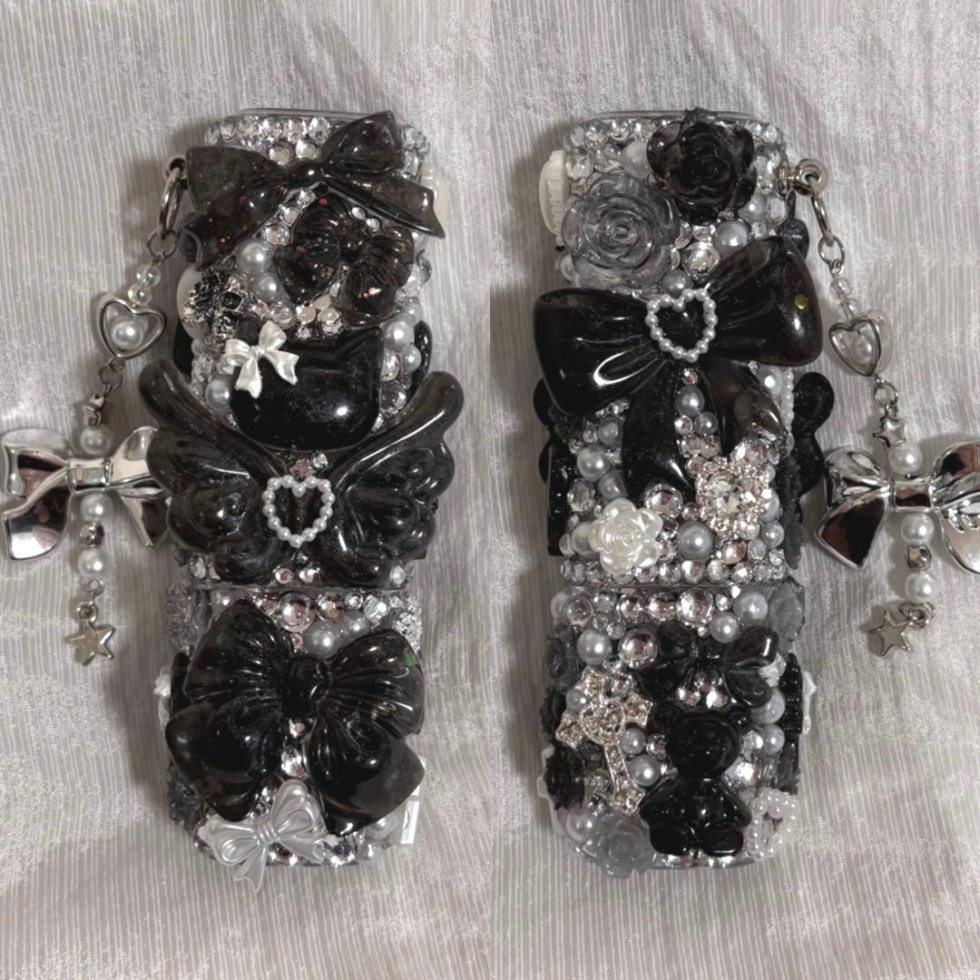 iQOSイルマワンケース デコケース 黒 地雷系 ゴスロリ パンク ギャル