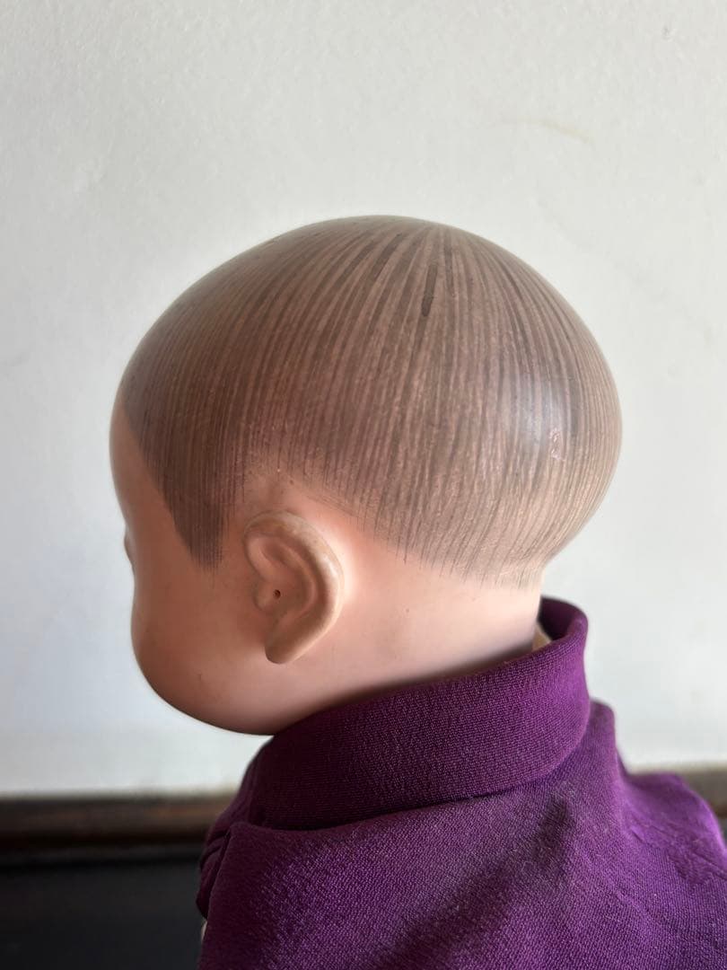 市松人形 竹内益次郎 吾妻人形 日本人形 大正 レトロ 約39cm 骨董 訳