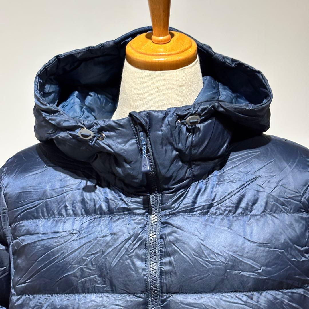 mont-bell フード付きダウンジャケット ネイビー Lサイズ