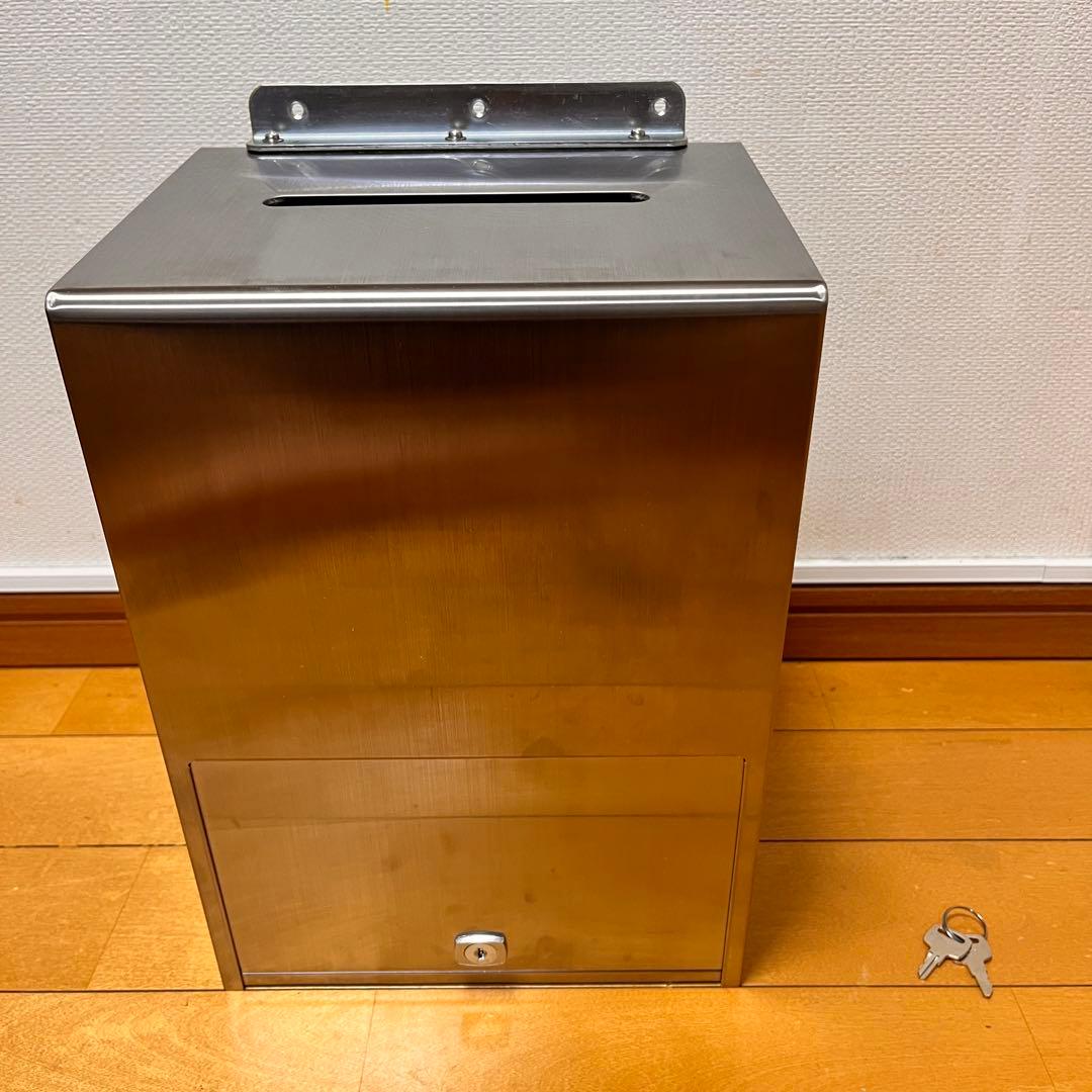 コレクト M-511 ステンレス製 料金箱 投函箱 入札箱 投票箱 M-511 入札箱 ステンレス製 鍵付 コレクト 外形寸法250×200×350mm M