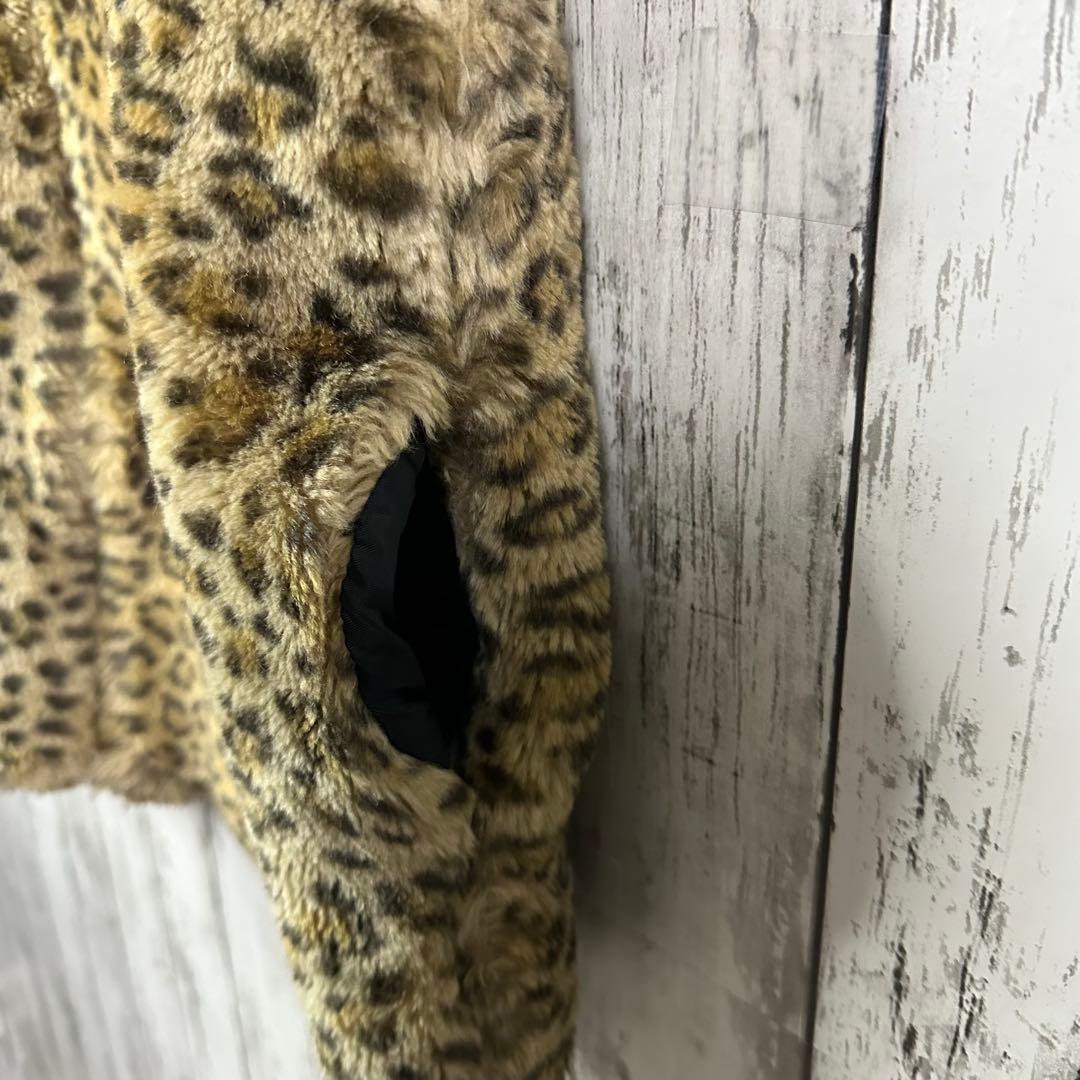 レオパード柄ベスト】ファーベスト☆ヒョウ柄☆アニマル☆豹柄☆M