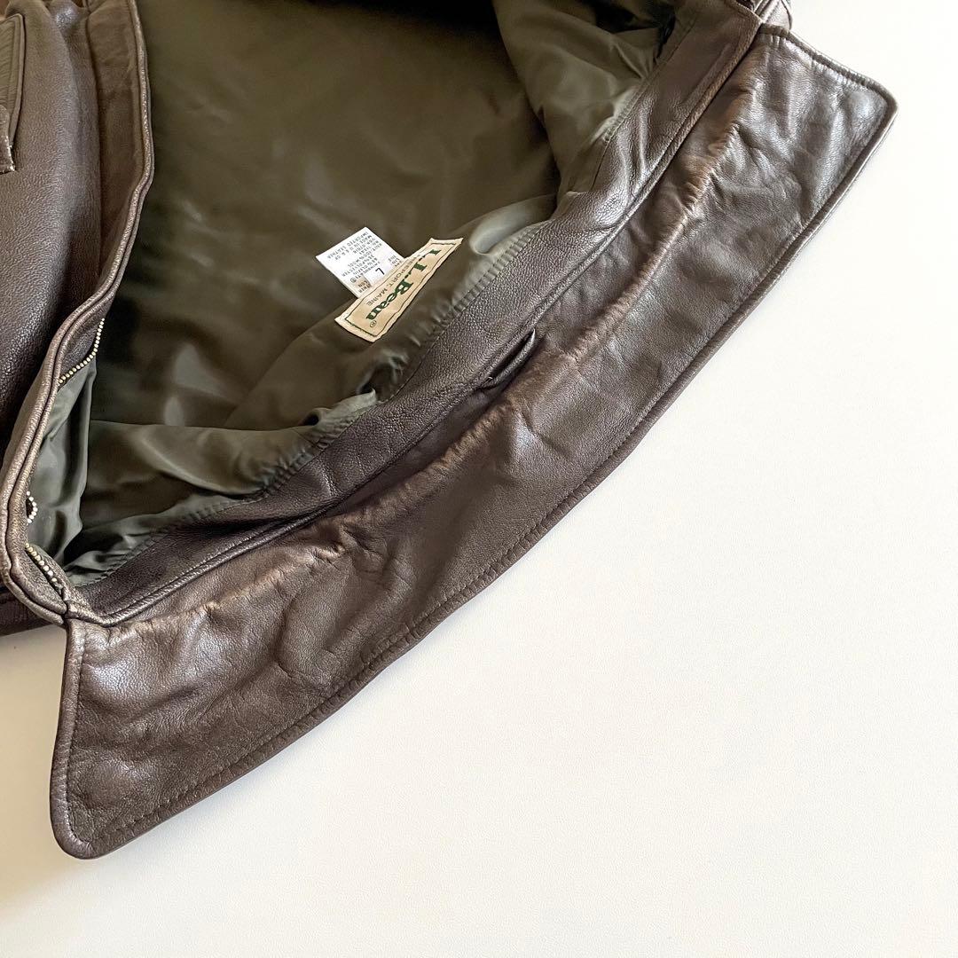 名作 80's L.L.Bean A-2 Leather Jacket L