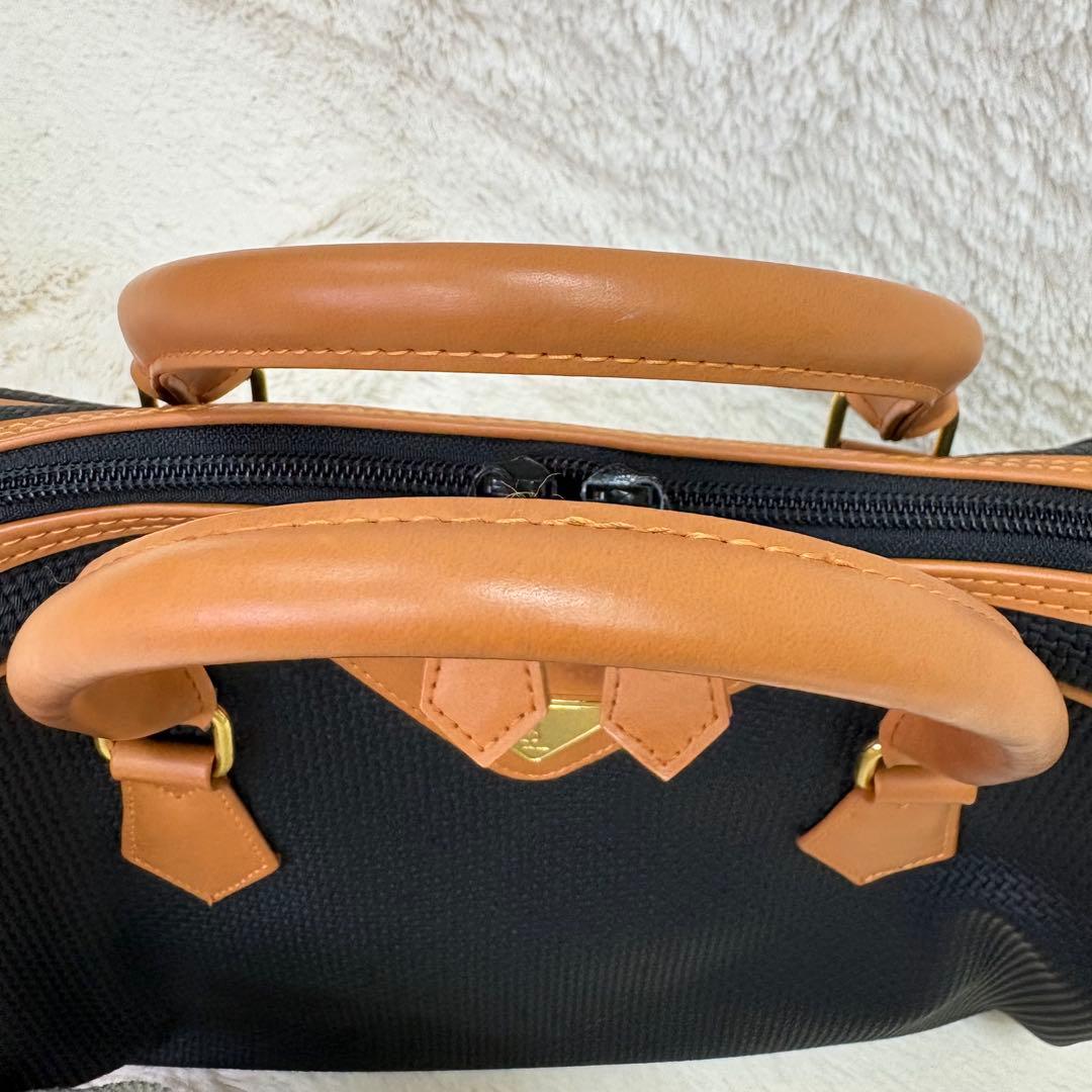 イブ・サンローラン ヴィンテージ ミニボストンバッグ レザー調 バイ