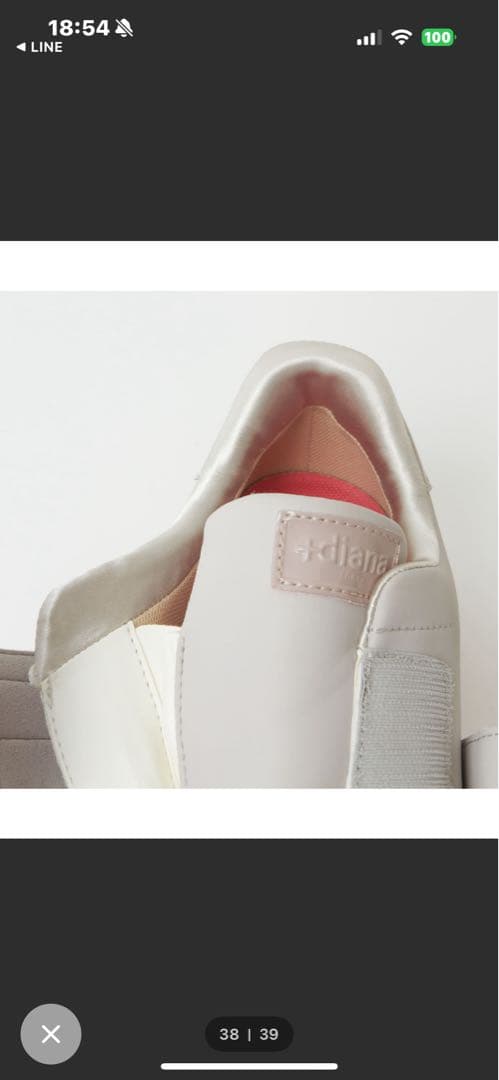 dianaバックル付きゴルフシューズ グレー 24.5cm