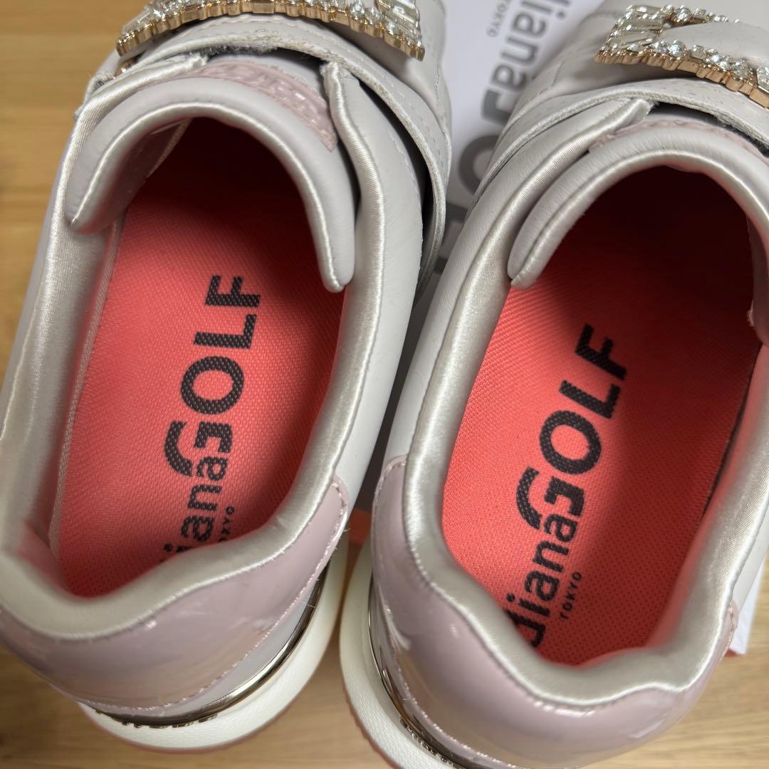 dianaバックル付きゴルフシューズ グレー 24.5cm