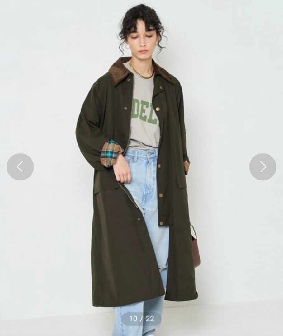 ★極美品★　Barbour バブアー　BURGHLEY バーレー　グリーン Barbour（バブアー） MWX1674 OVERSIZE BURGHLEY（オーバーサイズ