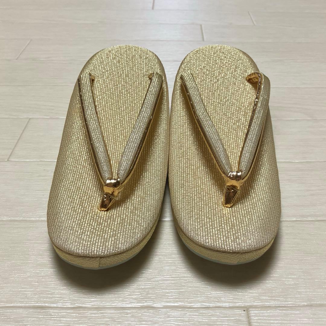 《未使用》草履バッグセット　礼装　ゴールド