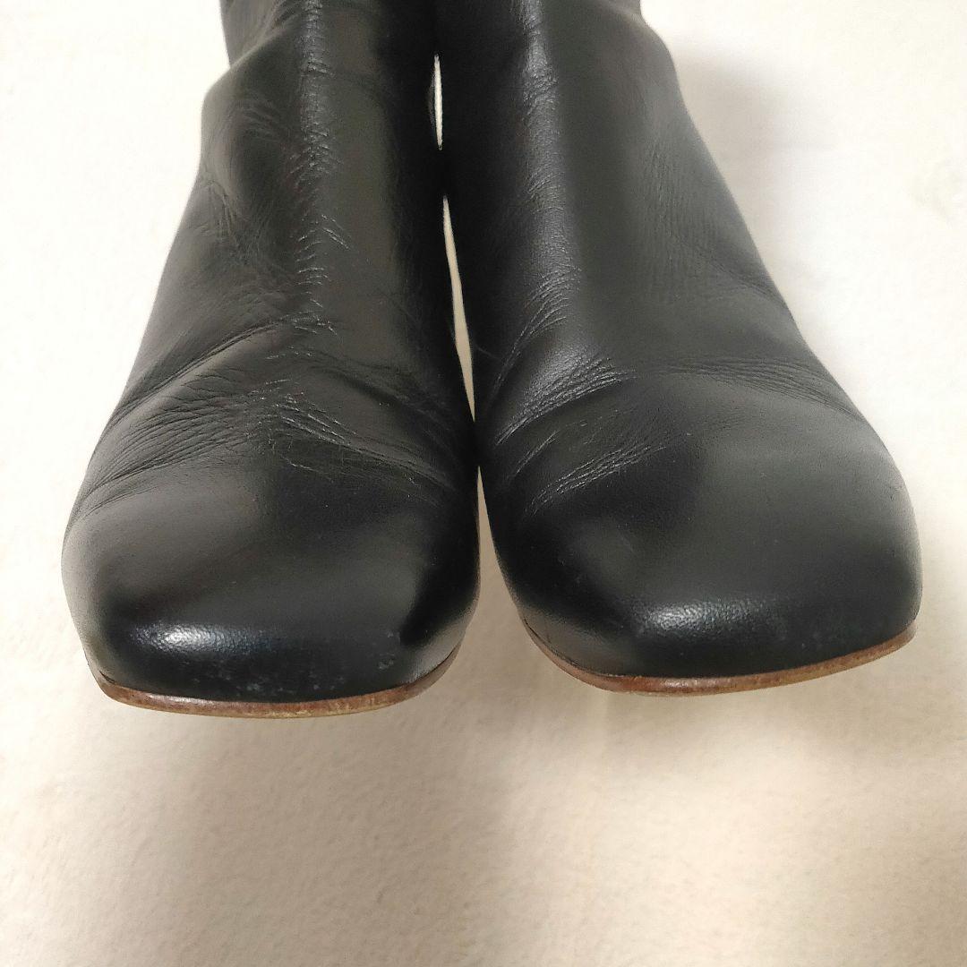 定番 DIANA ダイアナ ショートブーツ 本革 レザー ブラック 23.5cm