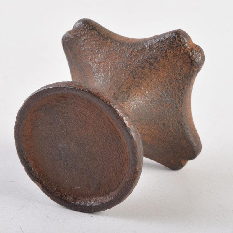 茶道具 十三代 宮崎寒雉 古鉄 月心寺 蓋置 共箱 C