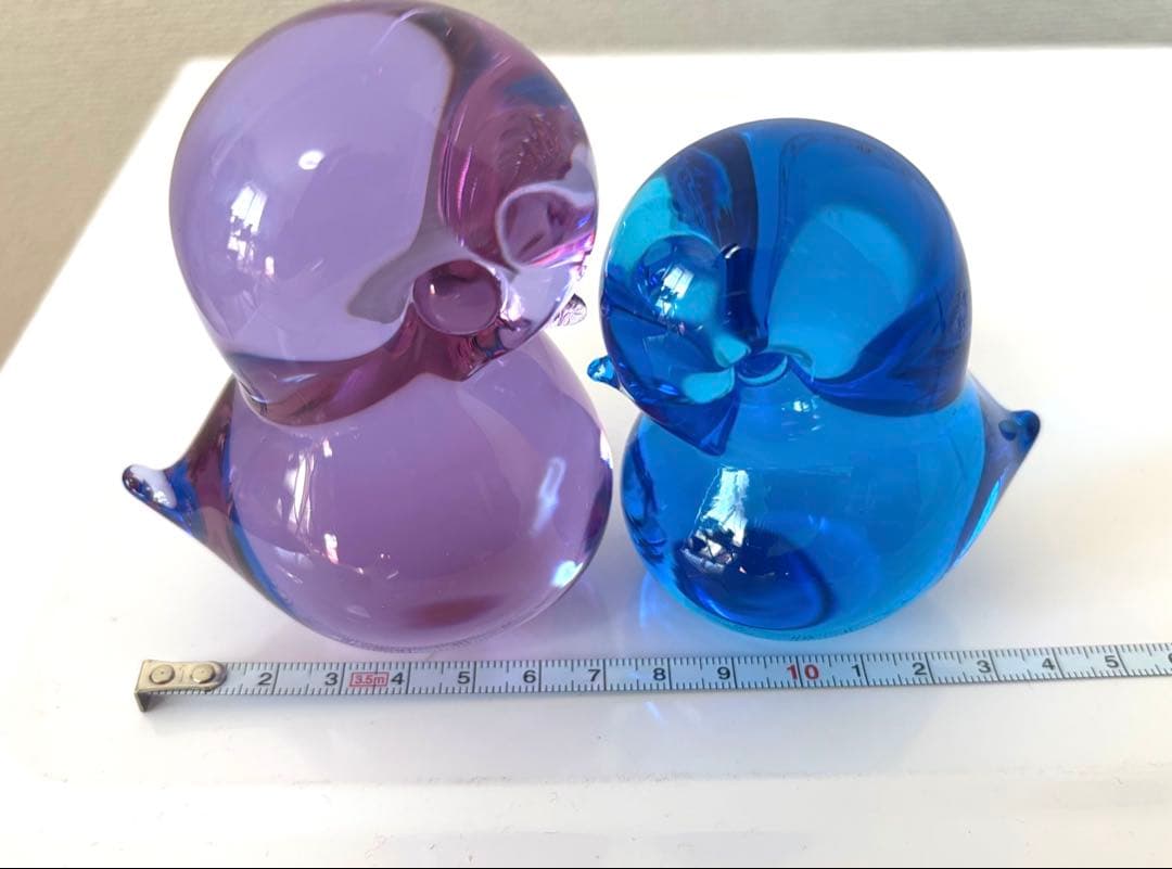 FMkonstglasコンストグラス】ガラス製 鳥の置物 ペーパーウエイト