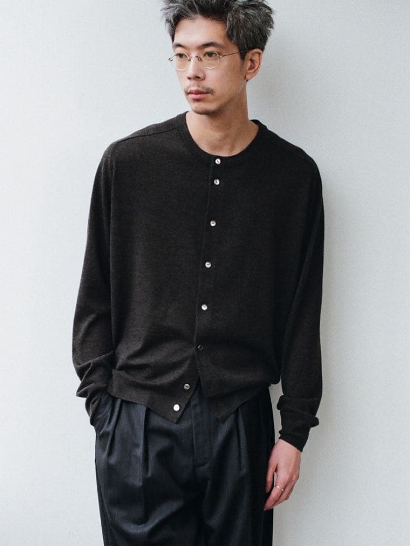 【おーてる】LIDNM W/Si/Ca 18G Crew Cardigan W/Si/Ca 18G Crew Cardigan / 商品詳細ページ / LIDNM / Llife ONLINE
