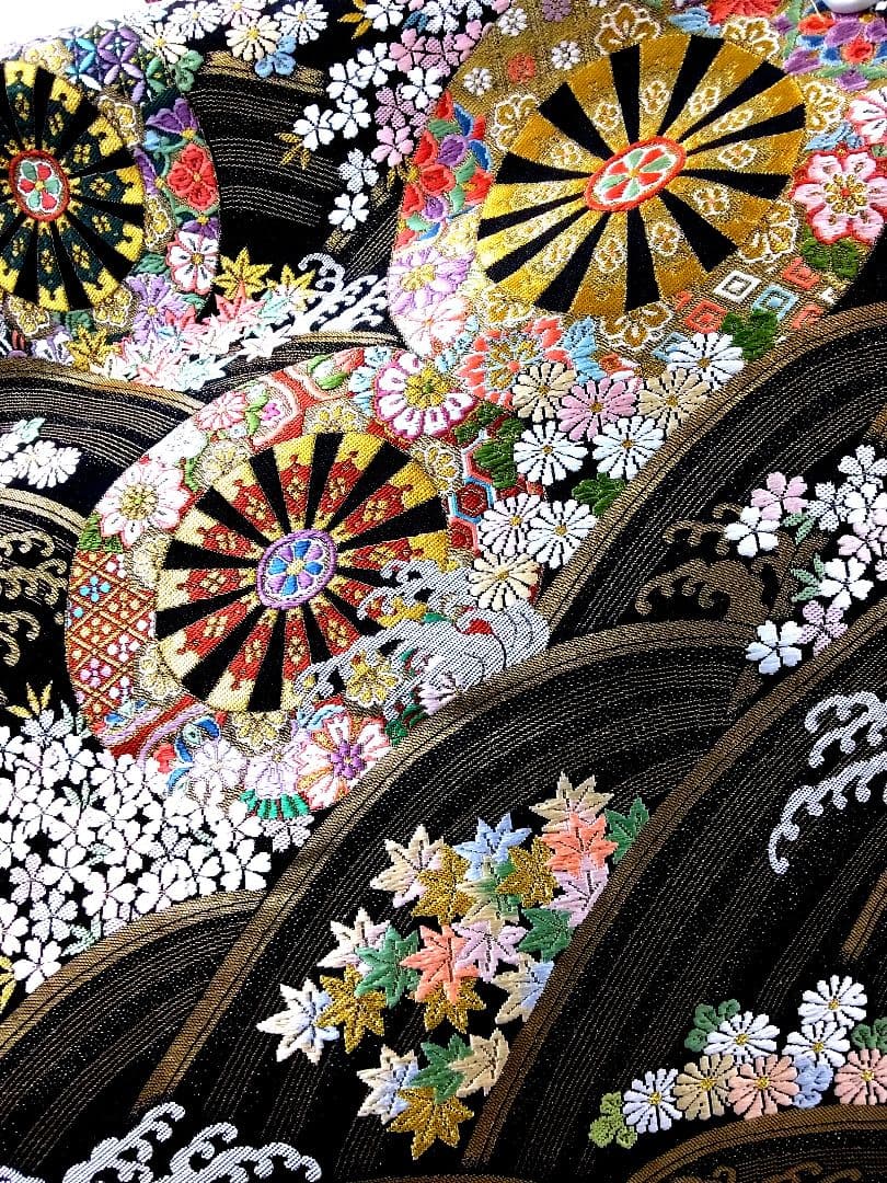 振袖フルセット、正絹振袖成人式、重ね衿帯揚げ帯締め、西陣袋帯