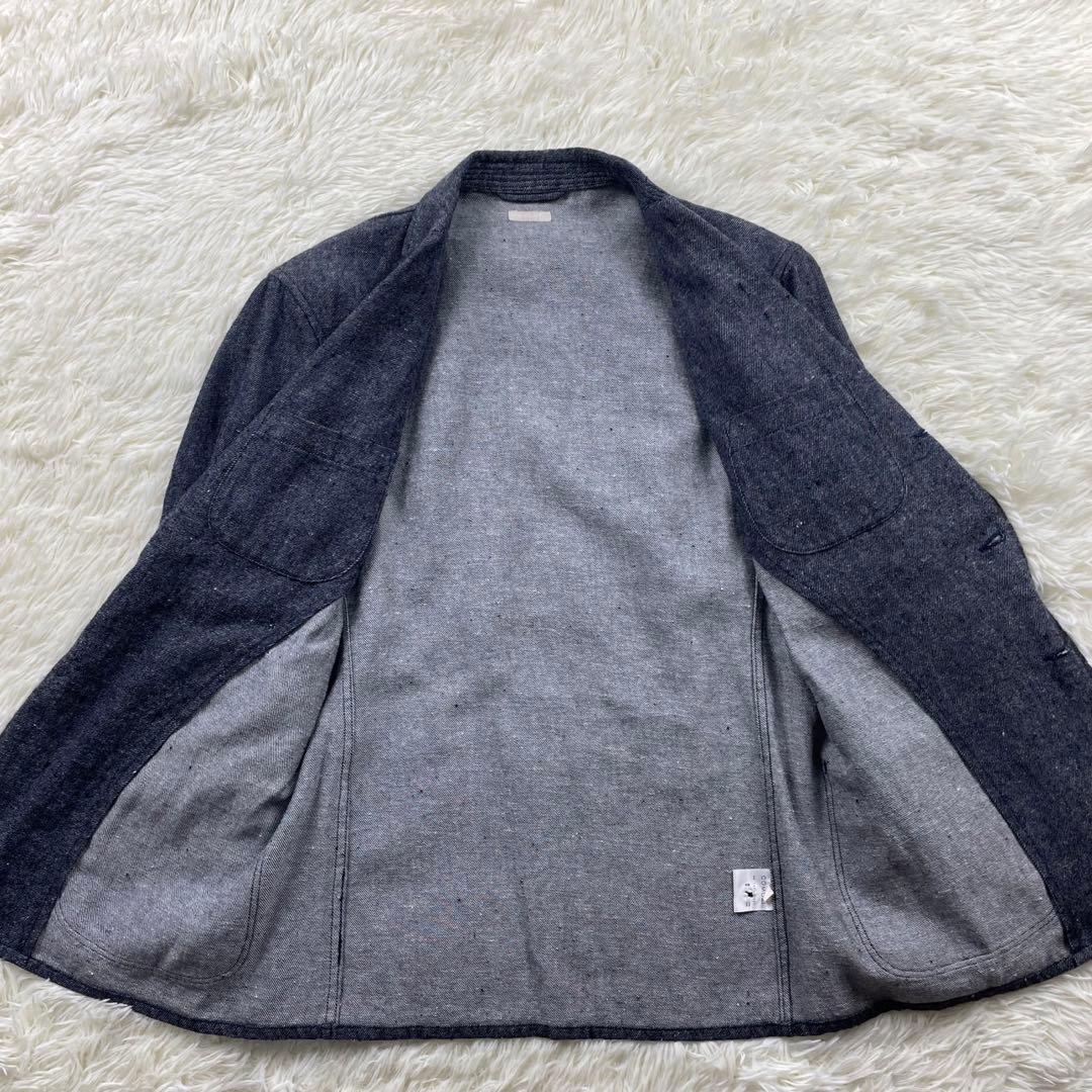 美品 COMOLI コモリ ウールリネン セットアップ インディゴグレー 2