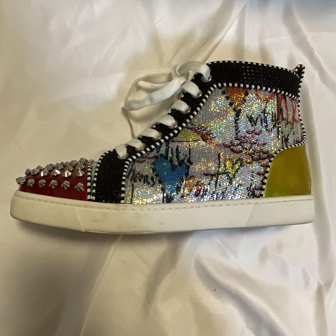 本物限定品 クリスチャンルブタン ハイカットスニーカー スタッズ