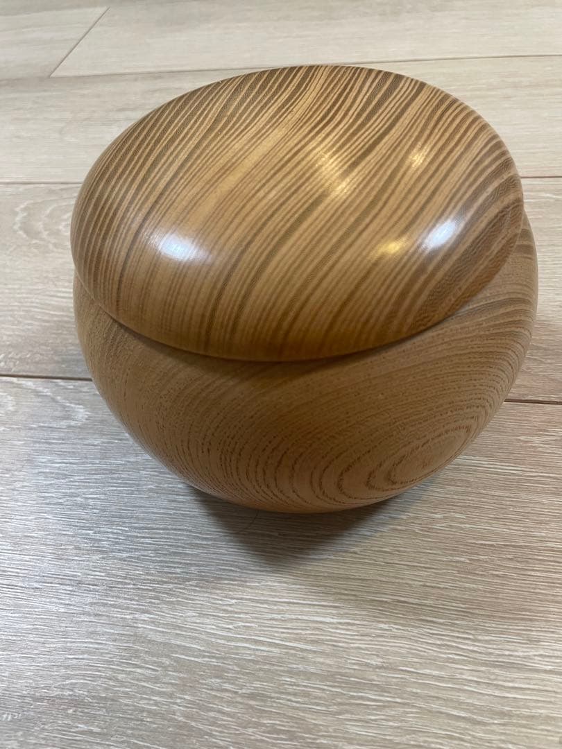 蛤碁石 33号(9.2mm) 那智黒石 欅碁笥セット お手入れ済