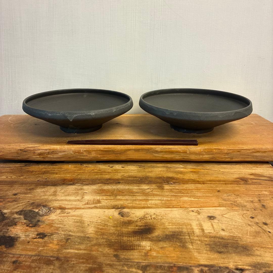 cyaco様専用新品 陶器 陶芸作家 浅鉢2個 453