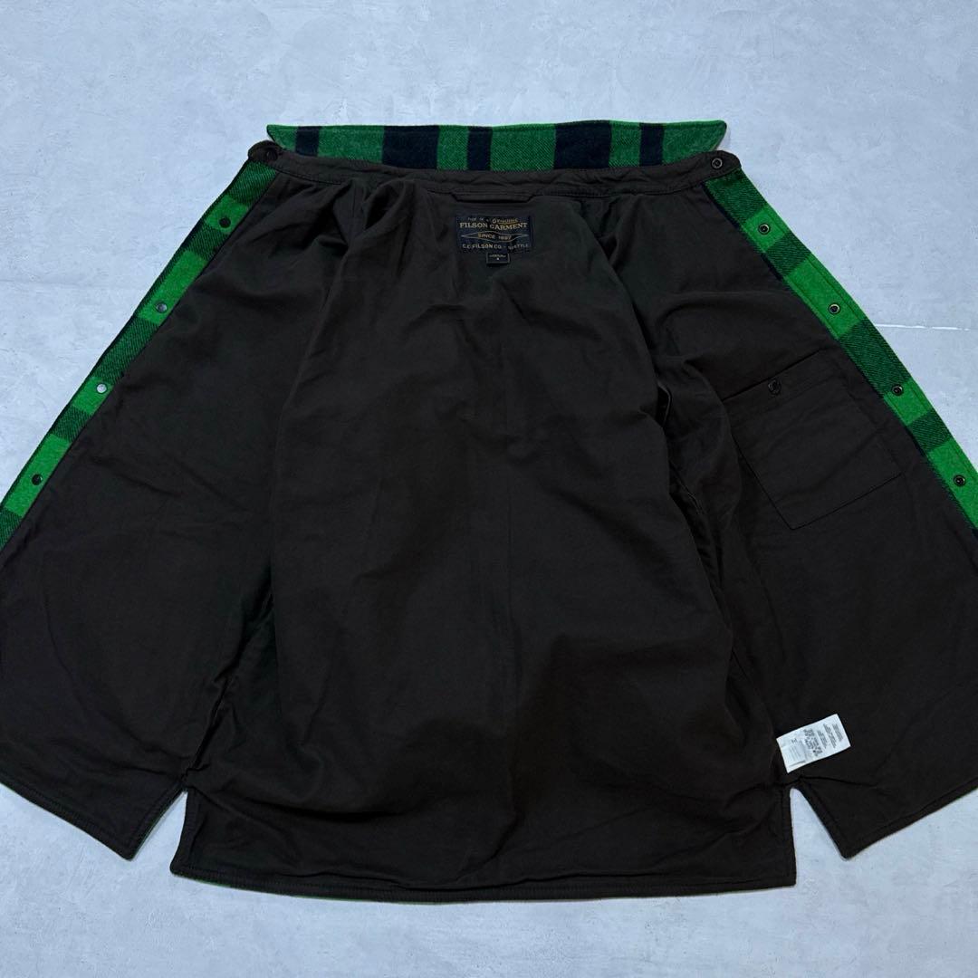 希少 未使用 FILSON マッキーノ ジャックシャツ ブラック グリーン
