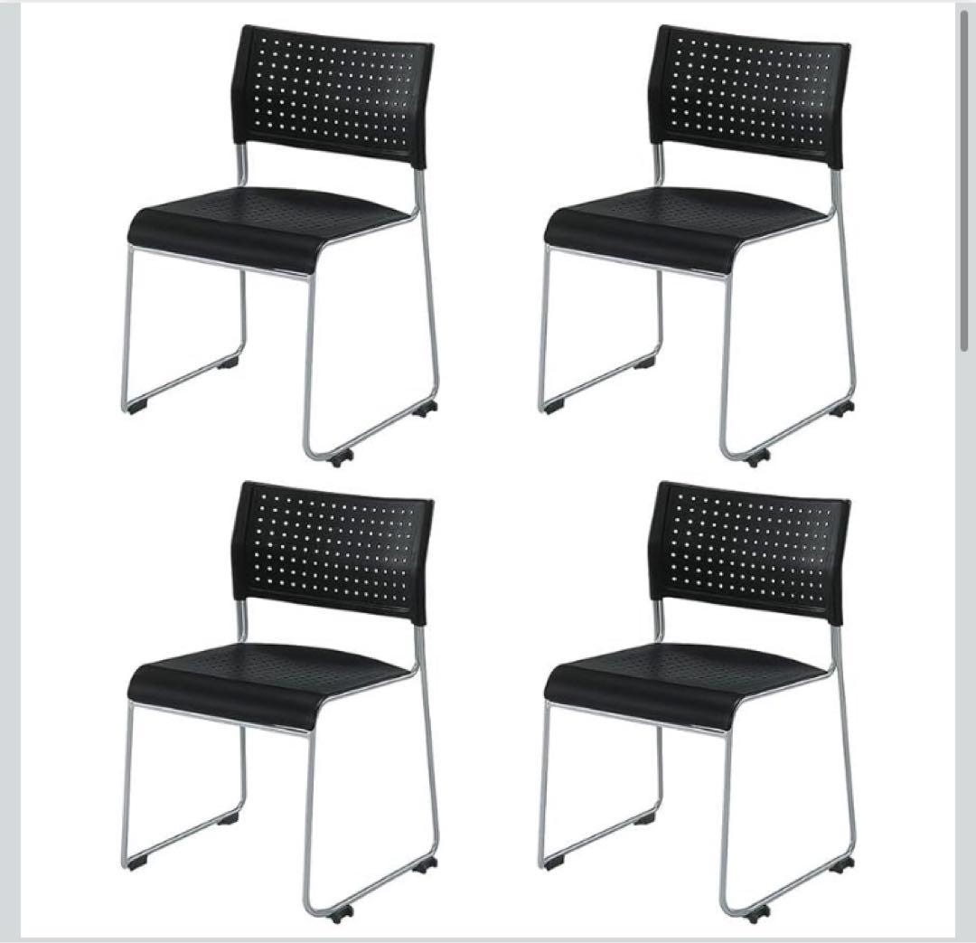 【4脚セット】【背/樹脂 座/樹脂】アイリスチトセ ミーティングチェア ブラック Amazon.co.jp: 【4脚セット】【背/樹脂 座/樹脂】アイリスチトセ