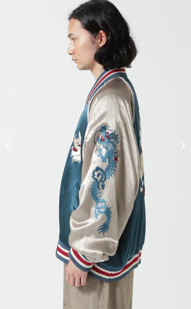 極レア】 el conductorH コンダクター 別注九尾スカジャン ブルー