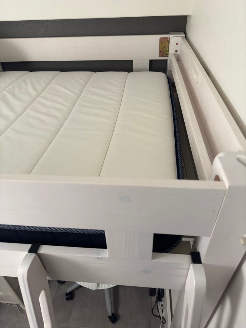 引き取り@板橋区】ロフトベッド 2段ベッド 木製 ホワイト ハイタイプ