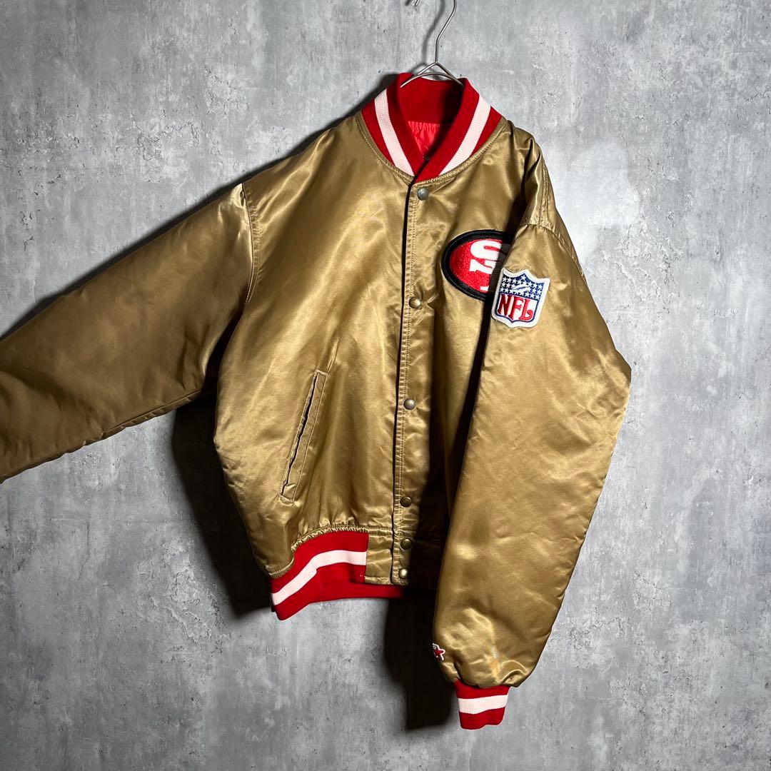 希少⭐️スターター 80's NFL 49ERS スタジャン ゴールド L相当 - メルカリ