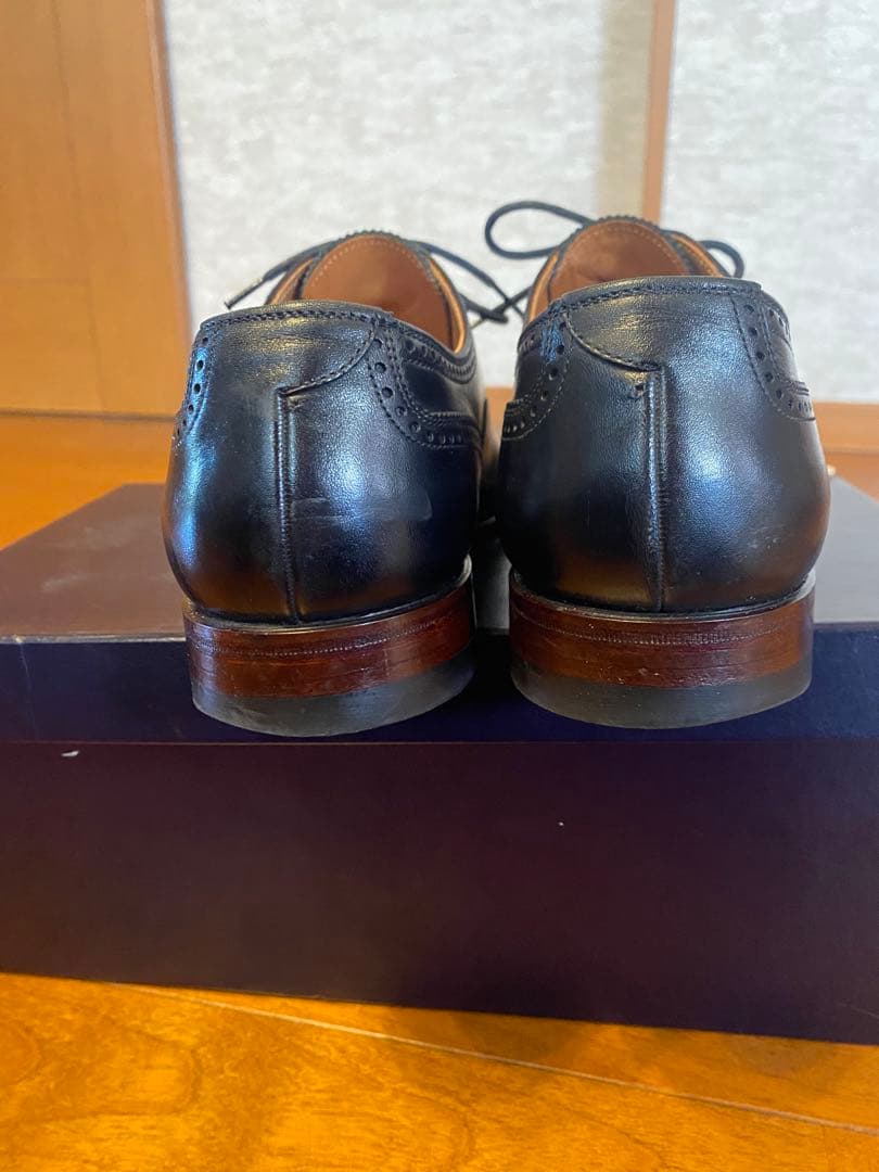 スコッチグレイン セミブローグ メダリオン レザー シューズ 24.5㎝ 美