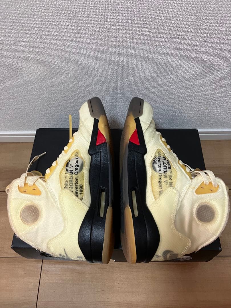 Off-White × Nike Air Jordan 5 \"Sail\"