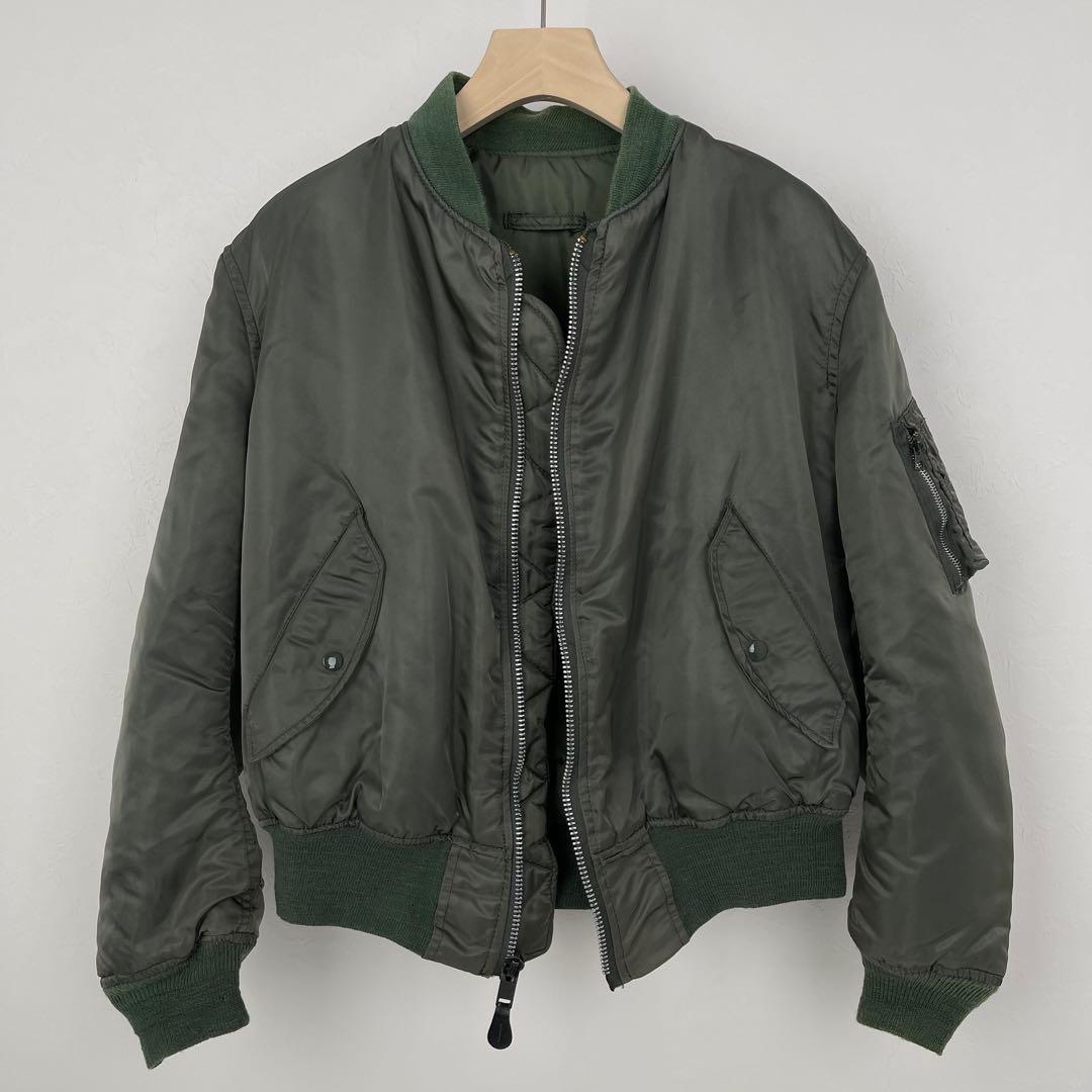 ALPHA 80s ビンテージ USA製 3本線 MA-1 フライトジャケット - メルカリ