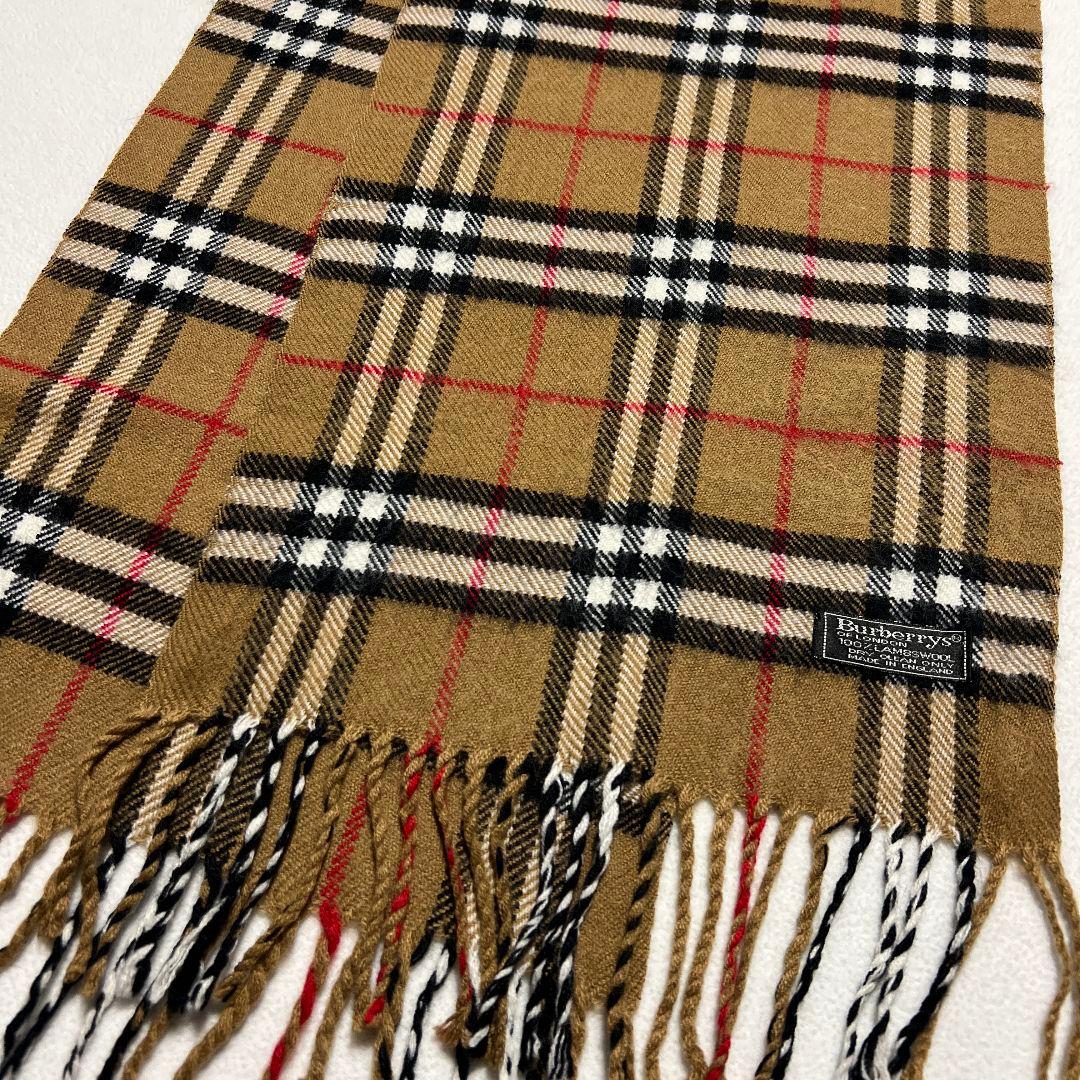 バーバリー Burberry ノバチェック マフラー 100%ラムウール - メルカリ
