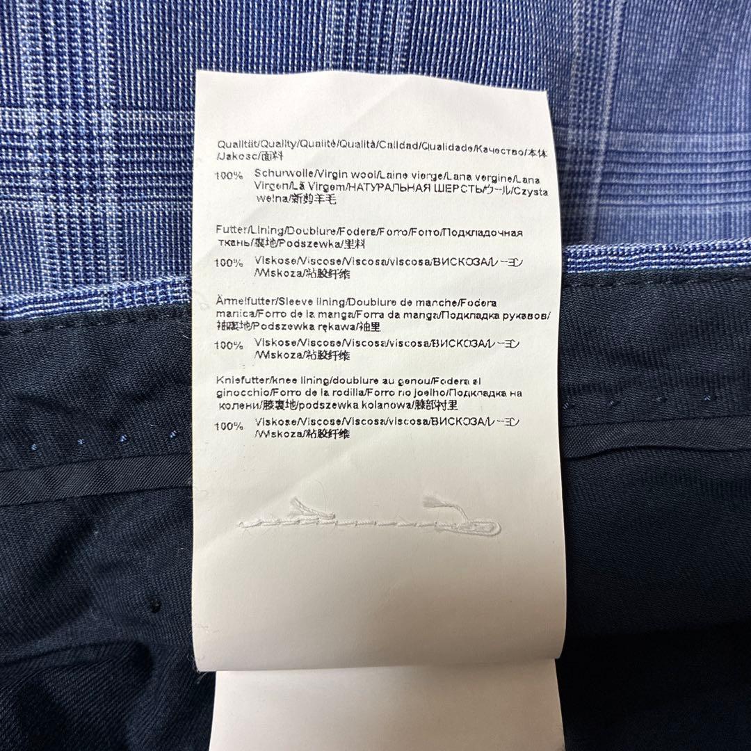 美品 現行タグ ヒューゴボス カルロバルベラ セットアップスーツ 青